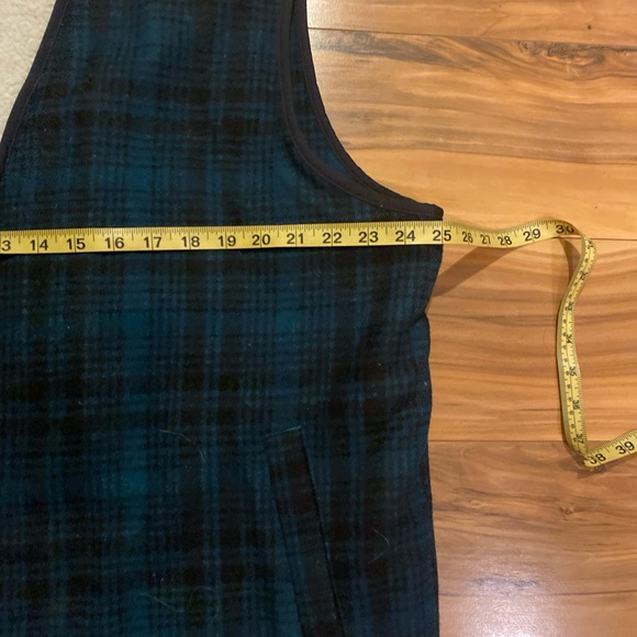 LL Bean Wool Vest Green Buffalo Plaid Hunting Mens Xl Tall Sherpa Lined. - Picture 5 of 13